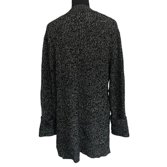 Athleta Shasta V-Neck Sweater Black Marl  Long Size M Wool Blend - Picture 8 of 9